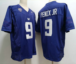 Washington Huskies #9 Michael Penix Jr Purple Authentic stitched NCAA jersey