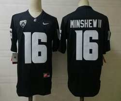 Washington State Cougars #16 Gardner Minshew II Black Stitched NCAA College Football Jersey