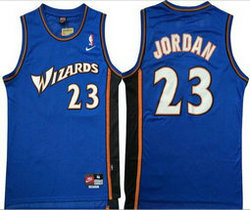 Washington Wizards #23 Michael Jordan Blue Throwback Authentic Stitched NBA jersey
