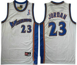 Washington Wizards #23 Michael Jordan White Throwback Authentic Stitched NBA jersey