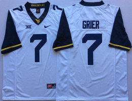 West Virginia Mountaineers #7 Will Grier White Stitched NCAA Jersey