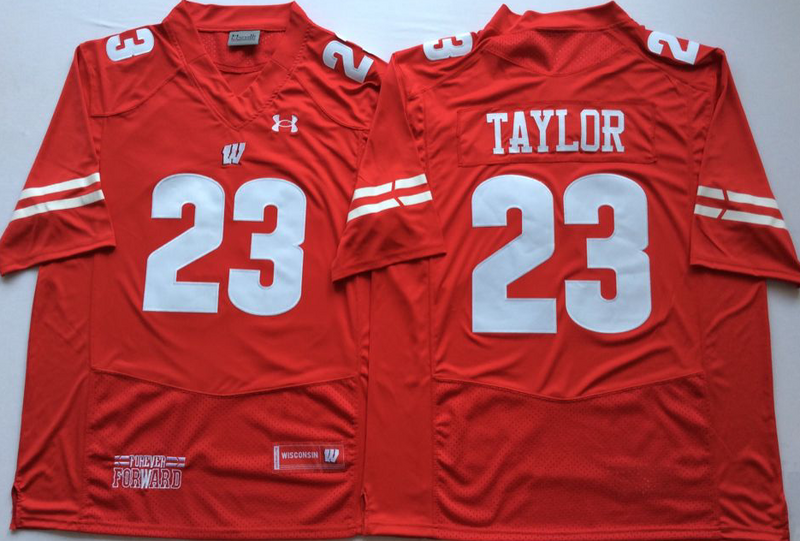 Wisconsin Badgers #23 Jonathan Taylor Red College Football Jersey