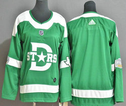 Women's Adidas Dallas Stars Blank Green 2020 Winter Classic Authentic Stitched NHL Jersey