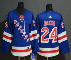 Women's Adidas New York Rangers #24 Kaapo Kakko Blue Authentic Stitched NHL jersey