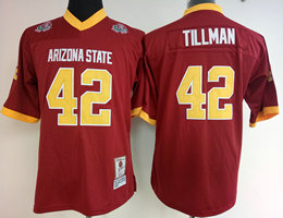 Women's Arizona State Sun Devis (ASU) #42 Pat Tillman Red Authentic Stitched NCAA College Jersey
