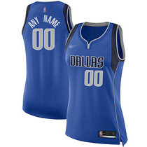 Women's Customized Nike Dallas Mavericks Blue Authentic Stitched NBA jersey