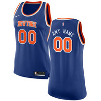 Women's Customized Nike New York Knicks Blue Authentic Stitched NBA jersey