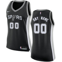 Women's Customized Nike San Antonio Spurs Black Authentic Stitched NBA jersey