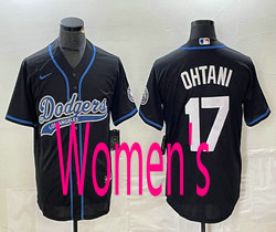 Women's Los Angeles Dodgers #14 Hernandez Black jersey