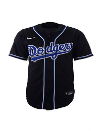 Women's Los Angeles Dodgers blank black jersey,jpg
