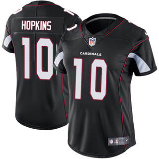 Women's Nike Arizona Cardinals #10 DeAndre Hopkins Black Vapor Untouchable Authentic Stitched NFL Jersey
