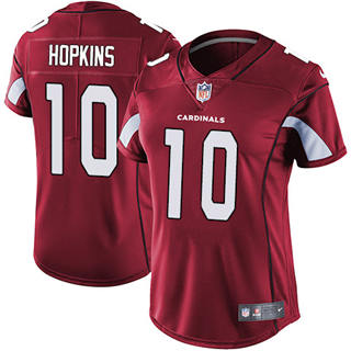Women's Nike Arizona Cardinals #10 DeAndre Hopkins Red Vapor Untouchable Authentic Stitched NFL Jersey