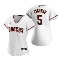 Women's Nike Arizona Diamondbacks #5 Eduardo Escobar White Authentic Stitched Baseball jersey