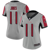 Women's Nike Atlanta Falcons #11 Julio Jones Grey Inverted Legend Vapor Untouchable Authentic Stitched NFL jersey