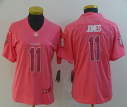 Women's Nike Atlanta Falcons #11 Julio Jones Pink Rush Fashion Authentic stitched NFL jersey