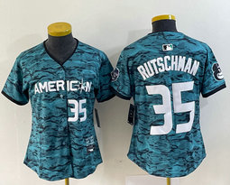 Women's Nike Baltimore Orioles #35 Adley Rutschman Teal 2023 All-Star Stitched Baseball Jersey