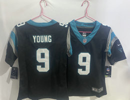 Women's Nike Carolina Panthers #9 Bryce Young Black Vapor Untouchable Authentic Stitched NFL Jersey