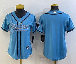 Women's Nike Carolina Panthers Blue With Patch Joint Authentic Stitched baseball jersey