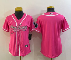 Women's Nike Carolina Panthers Pink Joint Authentic Stitched baseball jersey