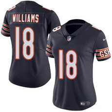 Women's Nike Chicago Bears #18 Caleb Williams Blue F.U.S.E Authentic Stitched NFL Jersey