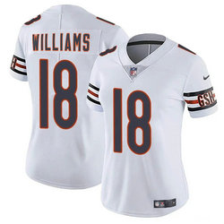 Women's Nike Chicago Bears #18 Caleb Williams White Vapor Untouchable Authentic Stitched NFL Jersey