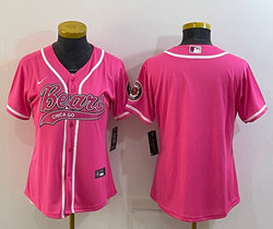 Women's Nike Chicago Bears Pink Joint Authentic Stitched baseball jersey