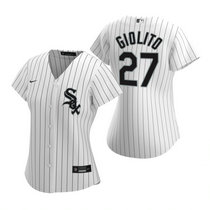 Women's Nike Chicago White Sox #27 Lucas Giolito White Authentic Stitched MLB Jersey