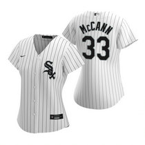 Women's Nike Chicago White Sox #33 James McCann White Authentic Stitched MLB Jersey