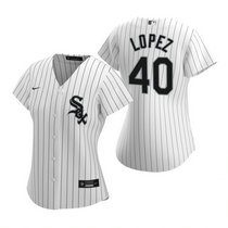Women's Nike Chicago White Sox #40 Reynaldo Lopez White Authentic Stitched MLB Jersey