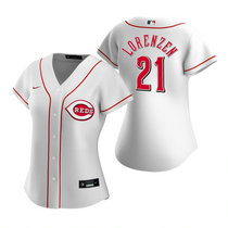 Women's Nike Cincinnati Reds #21 Michael Lorenzen White Authentic Stitched MLB Jersey