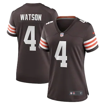 Women's Nike Cleveland Browns #4 Deshaun Watson Brown Vapor Untouchable Authentic stitched NFL jersey