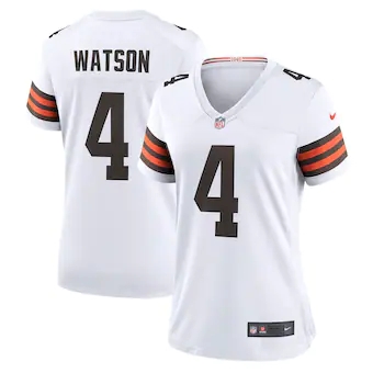 Women's Nike Cleveland Browns #4 Deshaun Watson White Vapor Untouchable Authentic stitched NFL jersey.jpg