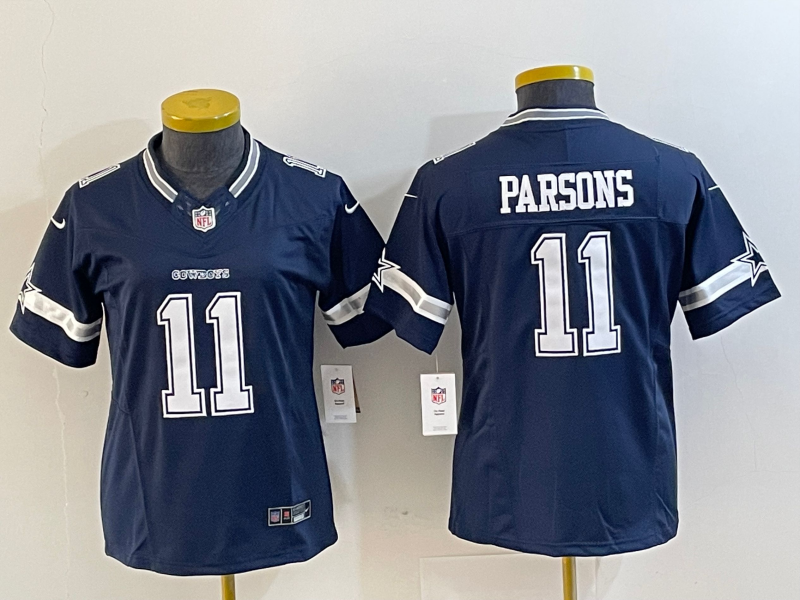 Women's Nike Dallas Cowboys #11 Micah Parsons Navy 2023 F.U.S.E. Stitched NFL Jersey