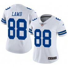 Women's Nike Dallas Cowboys #88 CeeDee Lamb White Vapor Untouchable Authentic Stitched NFL Jersey