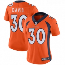 Women's Nike Denver Broncos #30 Terrell Davis Orange Vapor Untouchable Authentic Stitched NFL Jersey