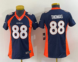 Women's Nike Denver Broncos #88 Demaryius Thomas Blue Vapor Untouchable Authentic Stitched NFL Jersey