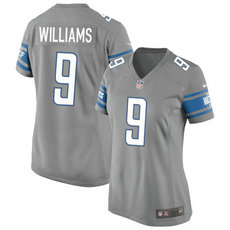 Women's Nike Detroit Lions #9 Jamaal Williams Gray Vapor Untouchable Authentic Stitched NFL Jersey