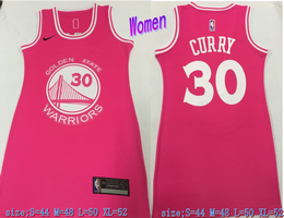 Women's Nike Golden State Warriors #30 Stephen Curry Pink Dress