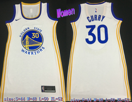 Women's Nike Golden State Warriors #30 Stephen Curry White Dress