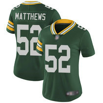 Women's Nike Green Bay Packers #52 Clav Matthews Green Vapor Untouchable Authentic Stitched NFL Jersey