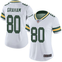 Women's Nike Green Bay Packers #80 Jimmy Graham White Vapor Untouchable Limited Authentic Stitched NFL Jersey