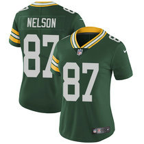 Women's Nike Green Bay Packers #87 Jordy Nelson Green Vapor Untouchable Authentic Stitched NFL Jersey
