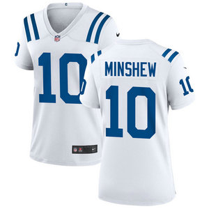 Women's Nike Indianapolis Colts #10 Gardner Minshew White Vapor Untouchable Authentic Stitched NFL Jersey