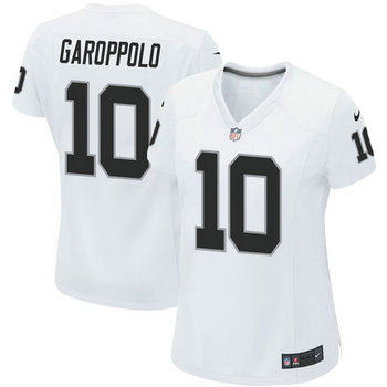 Women's Nike Las Vegas Raiders #10 Jimmy Garoppolo White Vapor Untouchable Authentic Stitched NFL Jersey