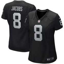 Women's Nike Las Vegas Raiders #8 Josh Jacobs Black jersey