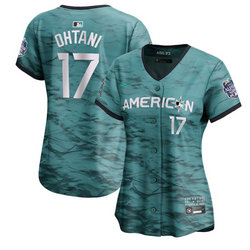 Women's Nike Los Angeles Angels #17 Shohei Ohtani Teal 2023 All-Star Stitched Baseball Jersey