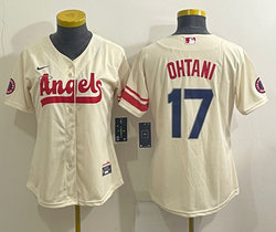 Women's Nike Los Angeles Angels of Anaheim #17 Shohei Ohtani Cream City Authentic stitched MLB jersey