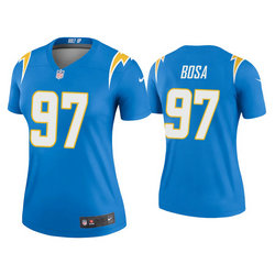 Women's Nike Los Angeles Chargers #97 Joey Bosa Powder Blue Vapor Untouchable Authentic Stitched NFL Jersey
