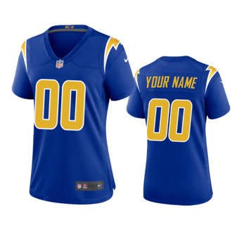 Women's Nike Los Angeles Chargers Customized Powder Royal Vapor Untouchable Authentic Stitched NFL Jerseys
