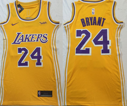Women's Nike Los Angeles Lakers #24 Kobe Bryant Yellow Dress